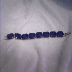 Black beveled glass bracelet